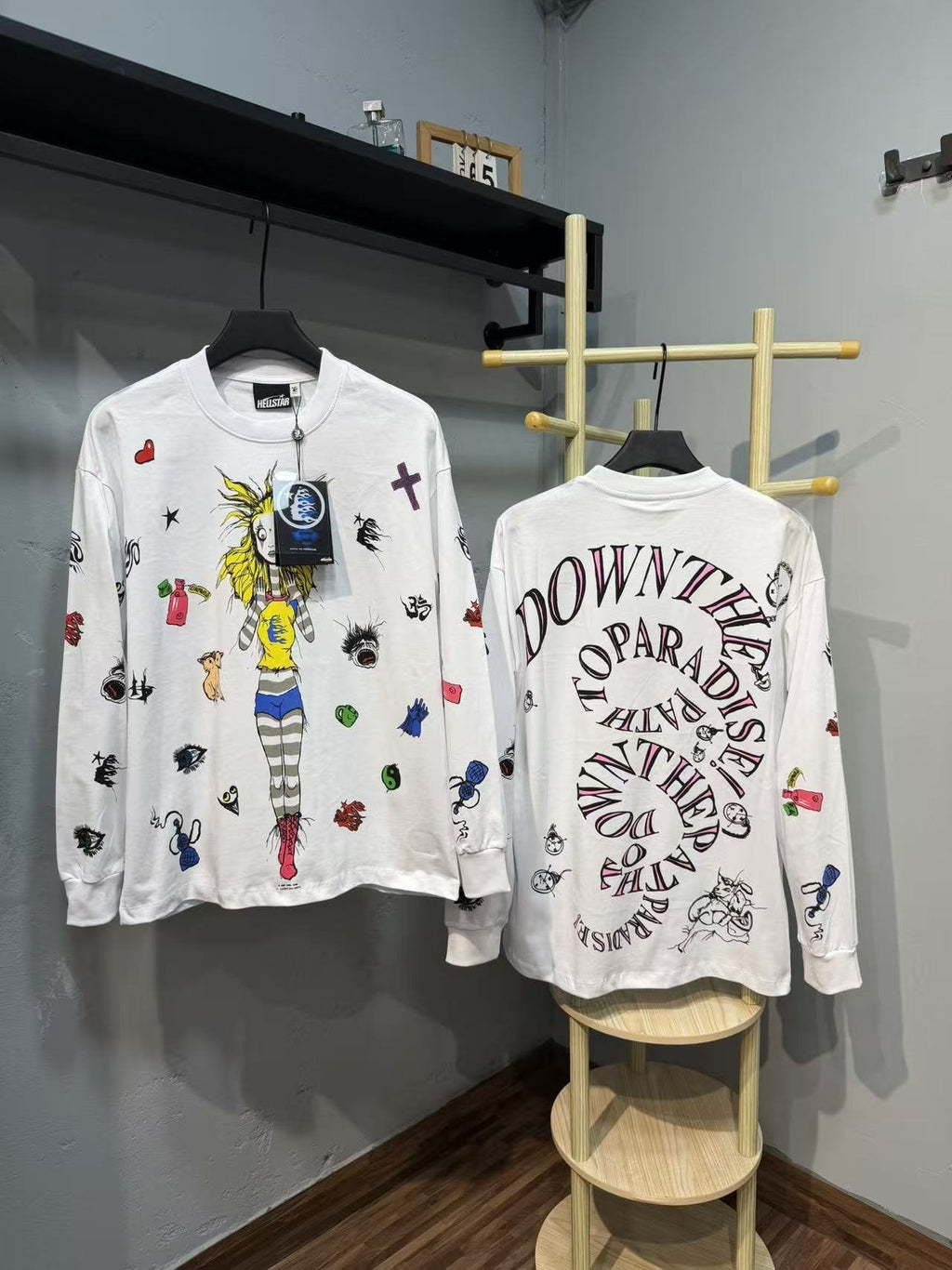 Hellstar Down the Paradise Graphic Long-Sleeve T-Shirt — context