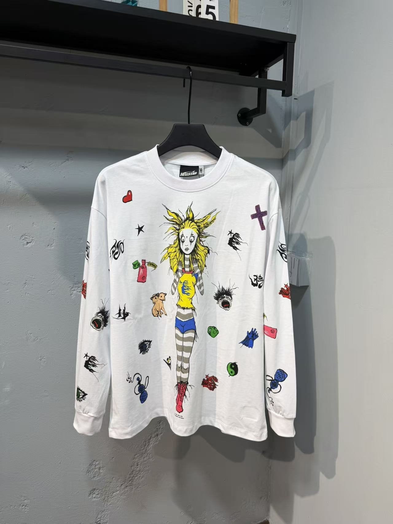 Hellstar Down the Paradise Graphic Long-Sleeve T-Shirt — front