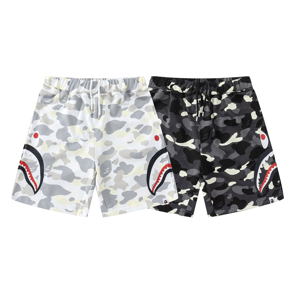 BAPE Shark Mouth Camouflage Shorts — comparison