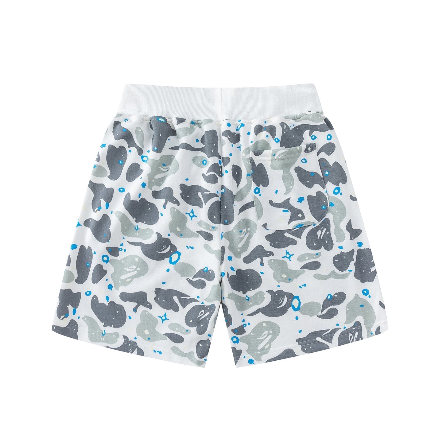 BAPE Camo Shark Graphic Shorts — back