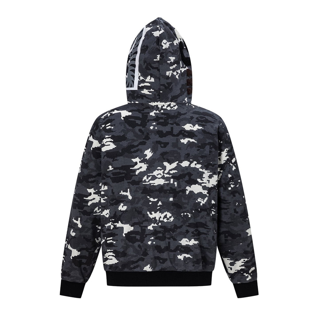 BAPE Shark Face Digital Camo Zip Hoodie — back