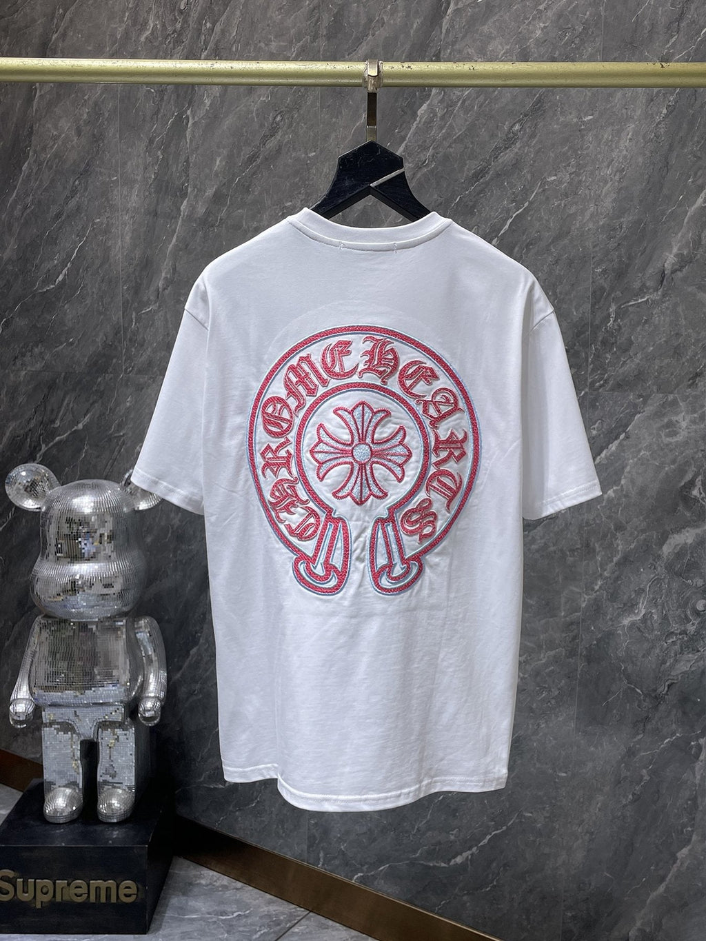 Chrome Hearts Horseshoe Sanskrit Cross Embroidered T-Shirt — back