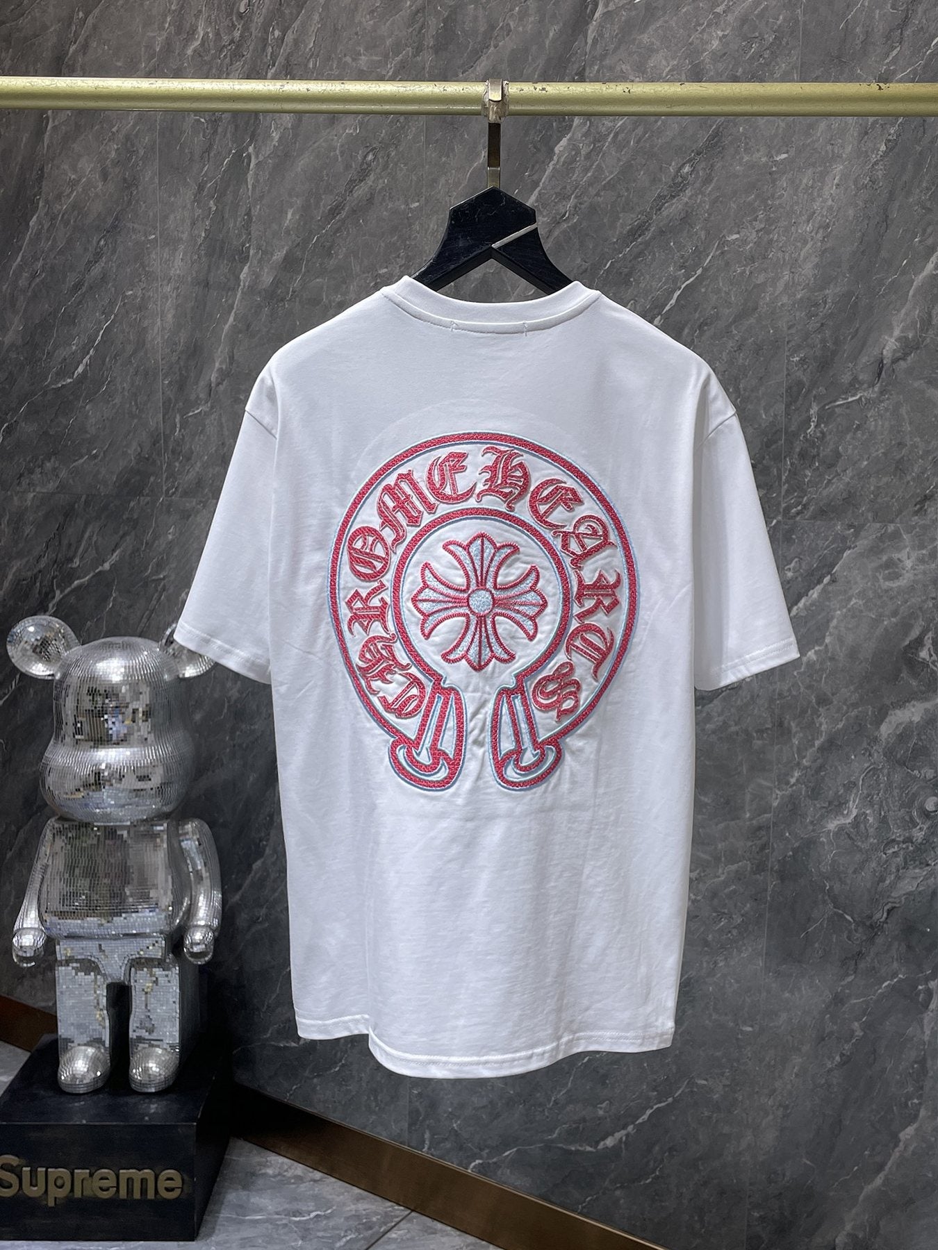 Chrome Hearts Horseshoe Sanskrit Cross Embroidered T-Shirt — back