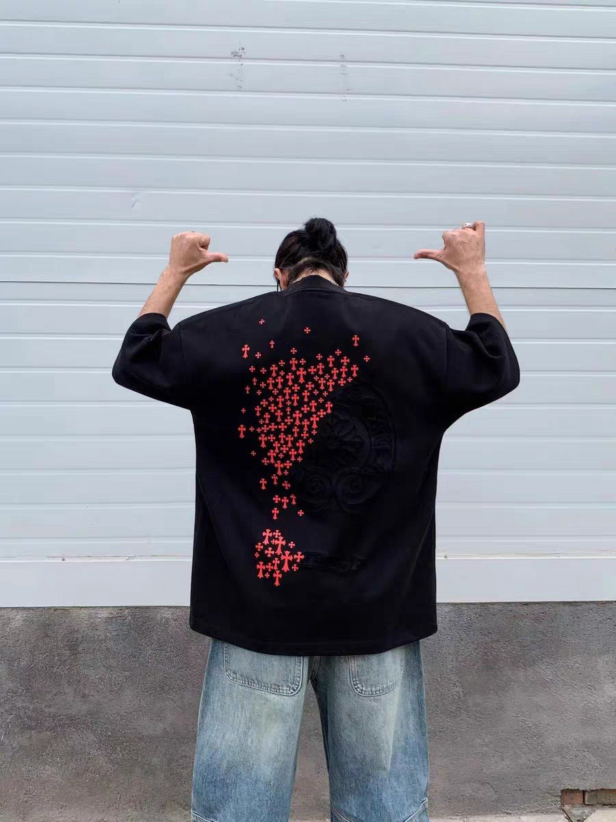 Chrome Hearts Cross Floral Graphic T-Shirt — context