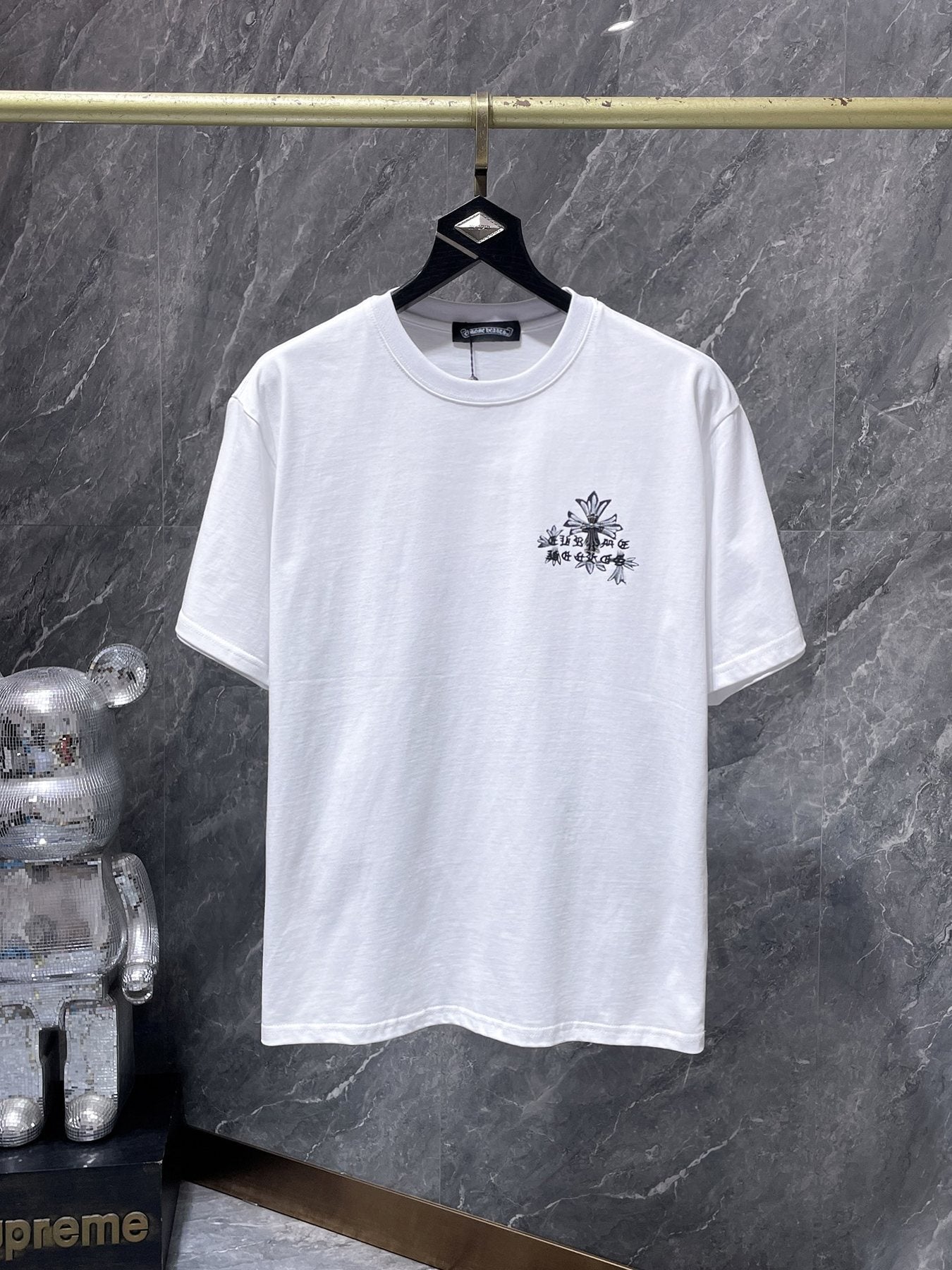 Chrome Hearts Floral Cross USA Graphic T-Shirt — front