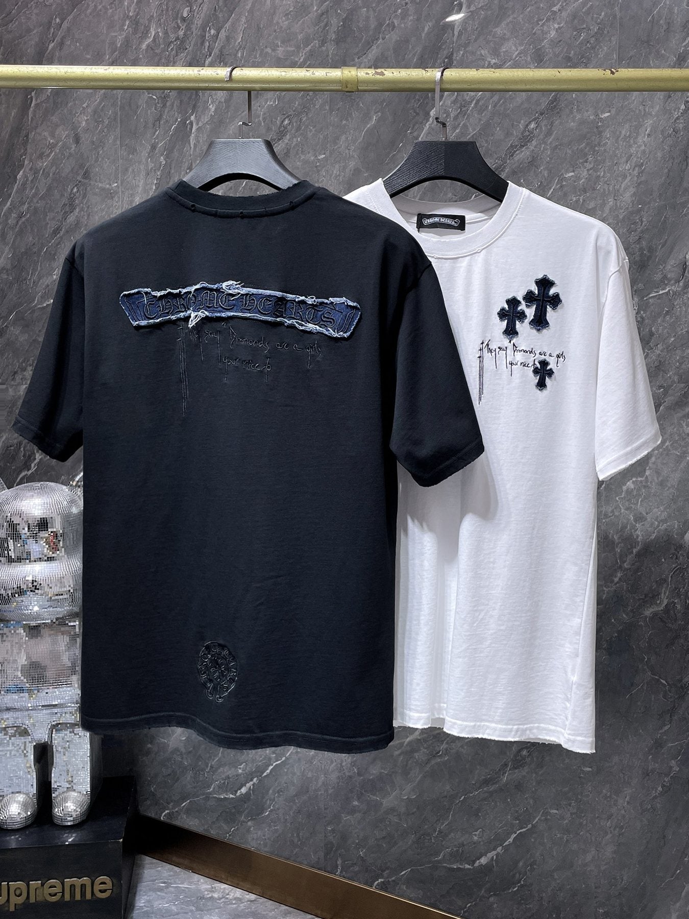 Chrome Hearts Cross Patch Graphic T-Shirt — comparison