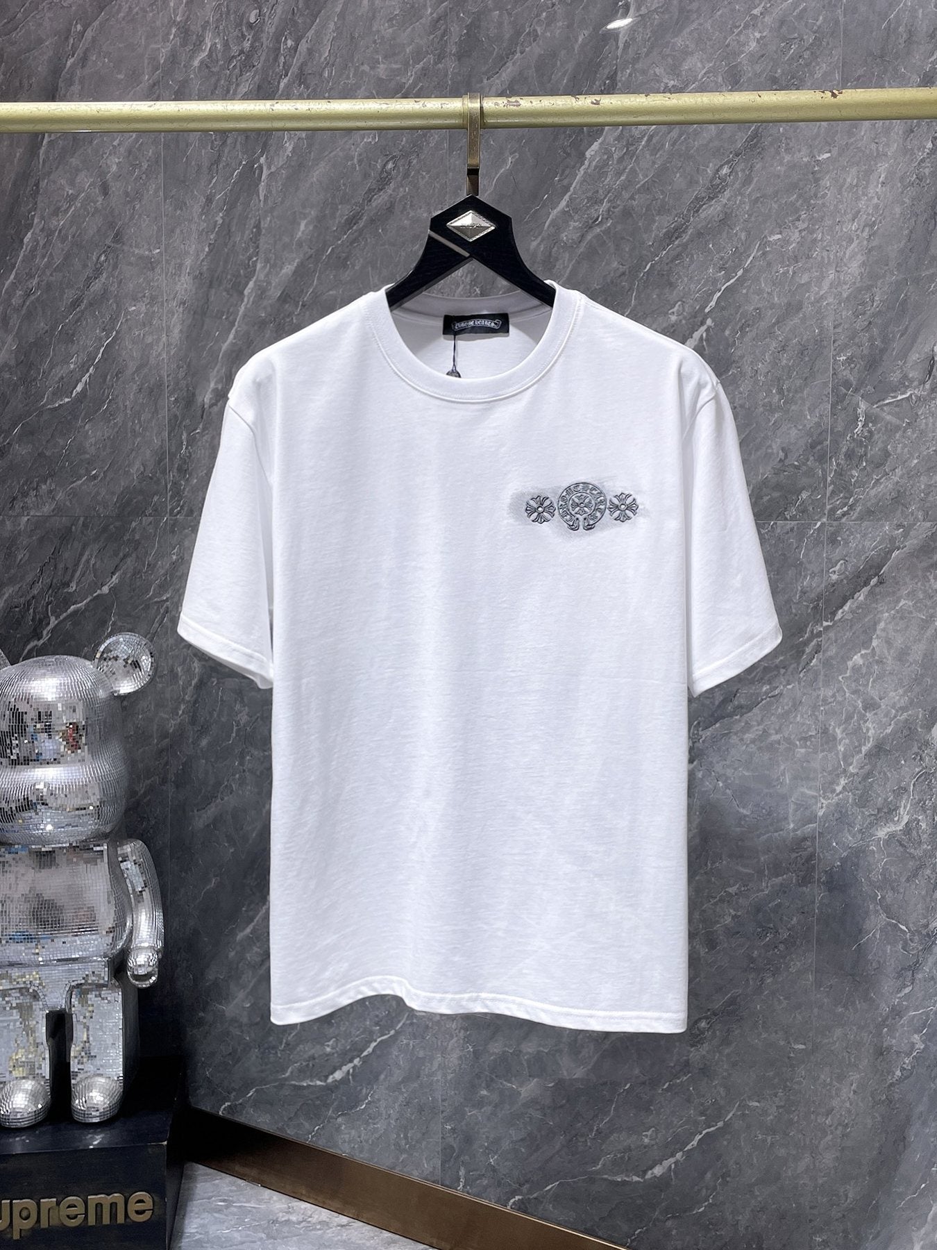Chrome Hearts Gothic Floral Graphic T-Shirt — front