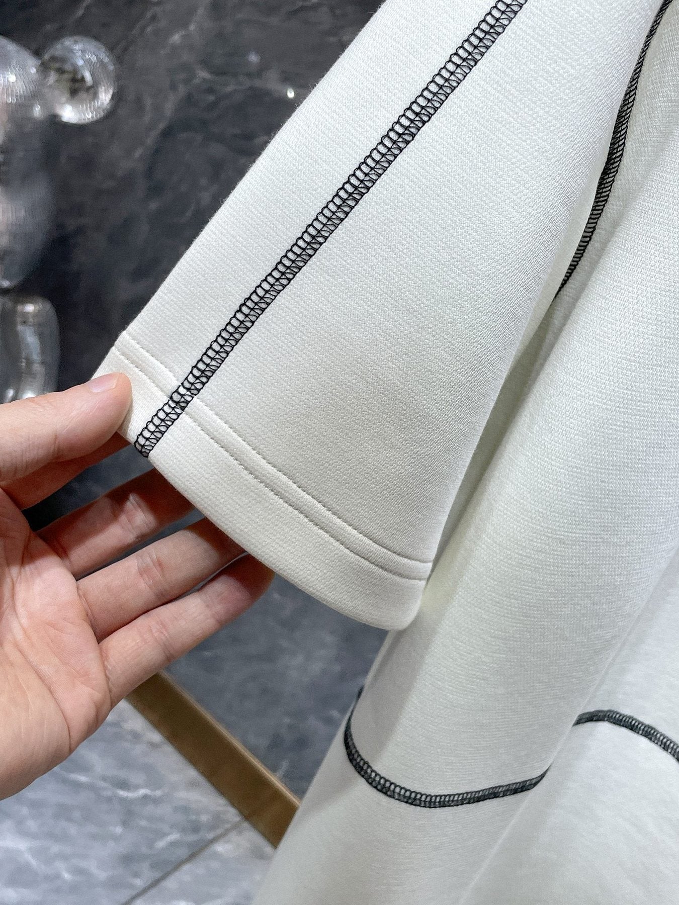Chrome Hearts Off White Contrast Stitch T-Shirt — detail