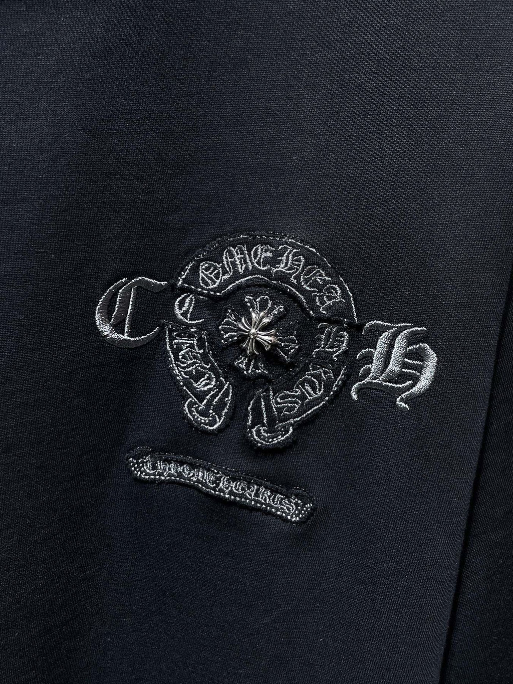 Chrome Hearts Cross & Horseshoe Embroidered Short-Sleeve T-Shirt — detail