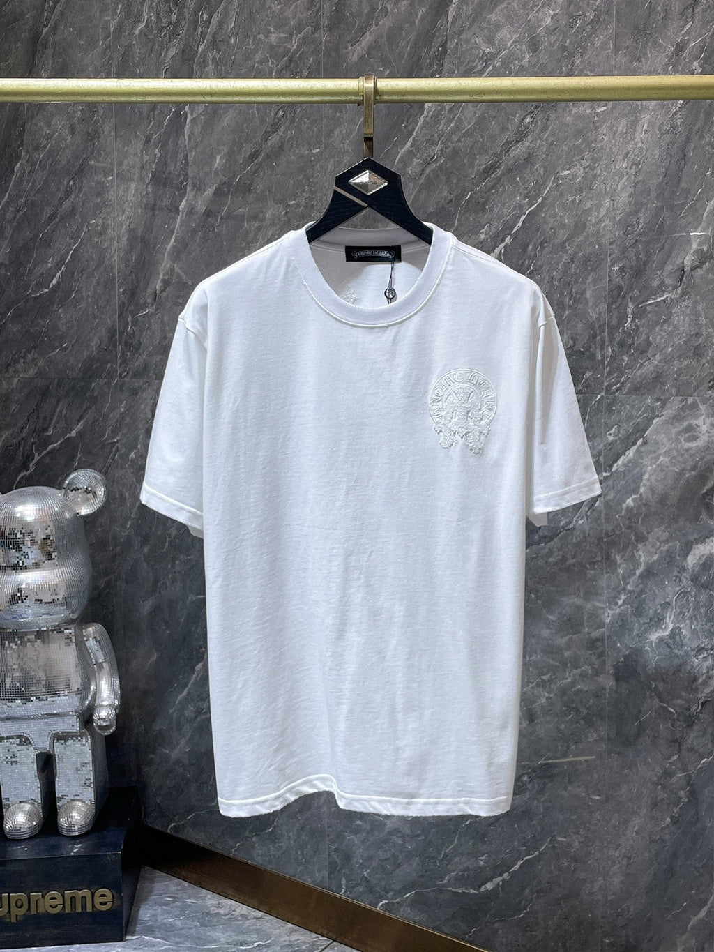 Chrome Hearts Horseshoe & Script Embroidered Graphic T-Shirt — hero
