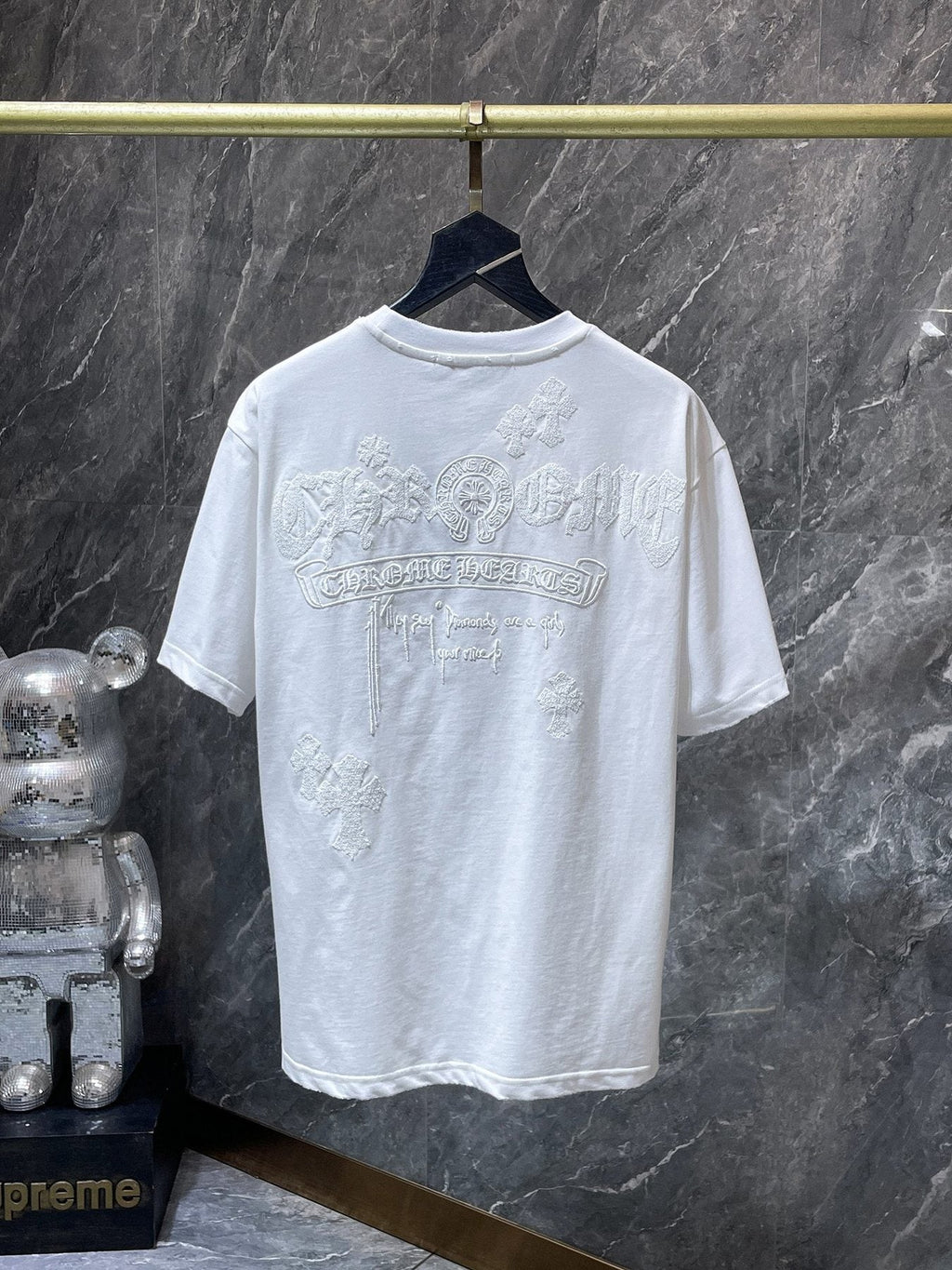 Chrome Hearts Horseshoe & Script Embroidered Graphic T-Shirt — back