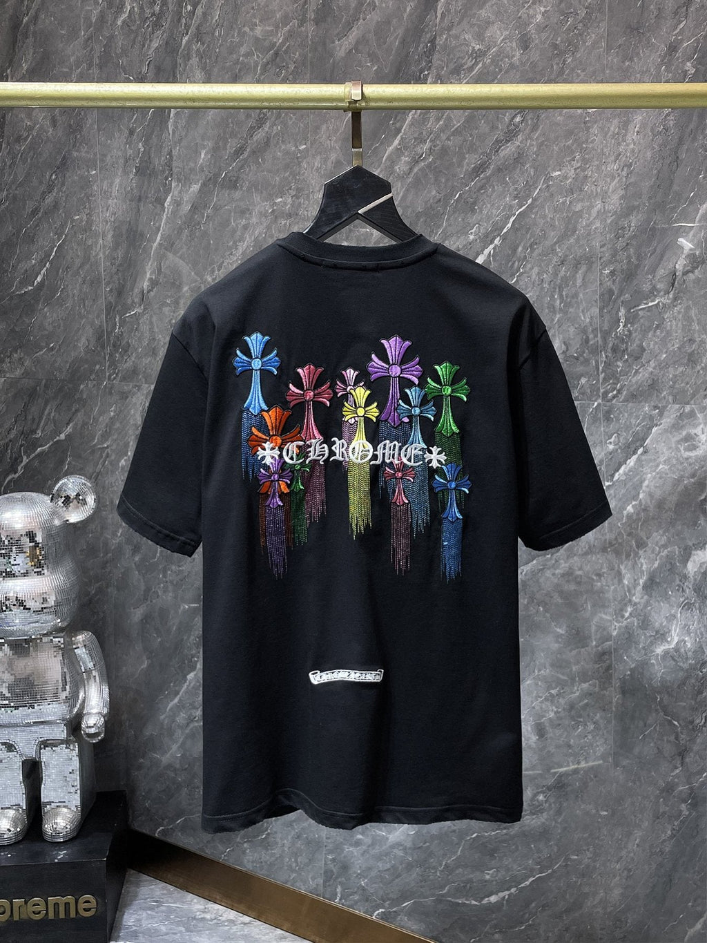 Chrome Hearts Floral Cross Embroidered T-Shirt — back