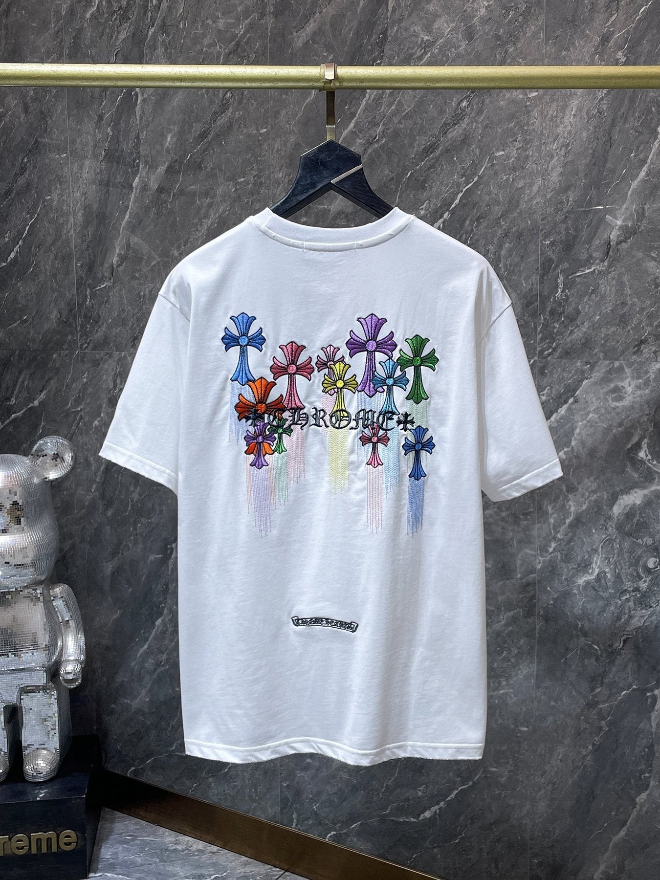 Chrome Hearts Floral Cross Embroidered T-Shirt — back