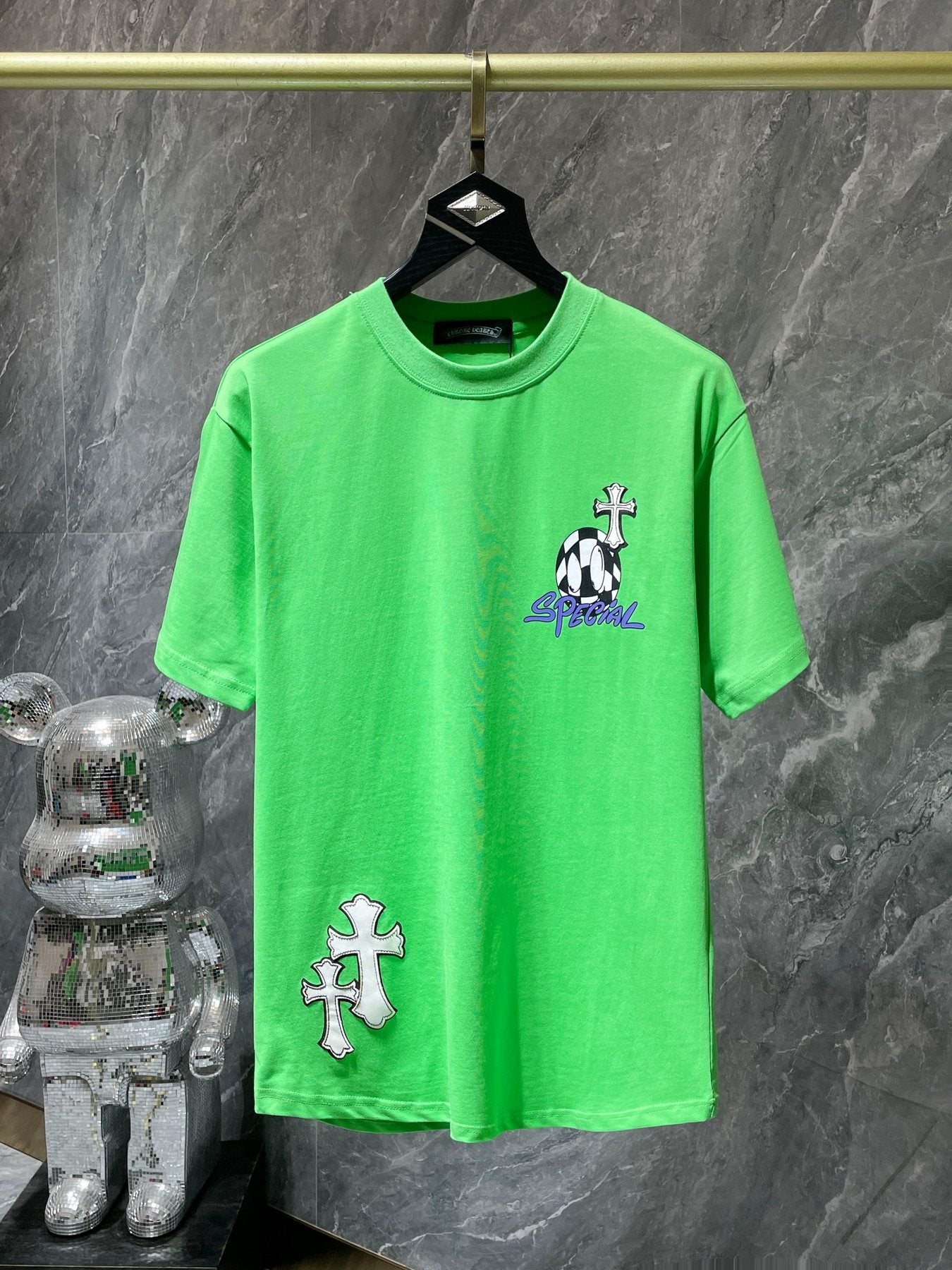 Chrome Hearts Cross & Barbed-Wire Graphic T-Shirt — front