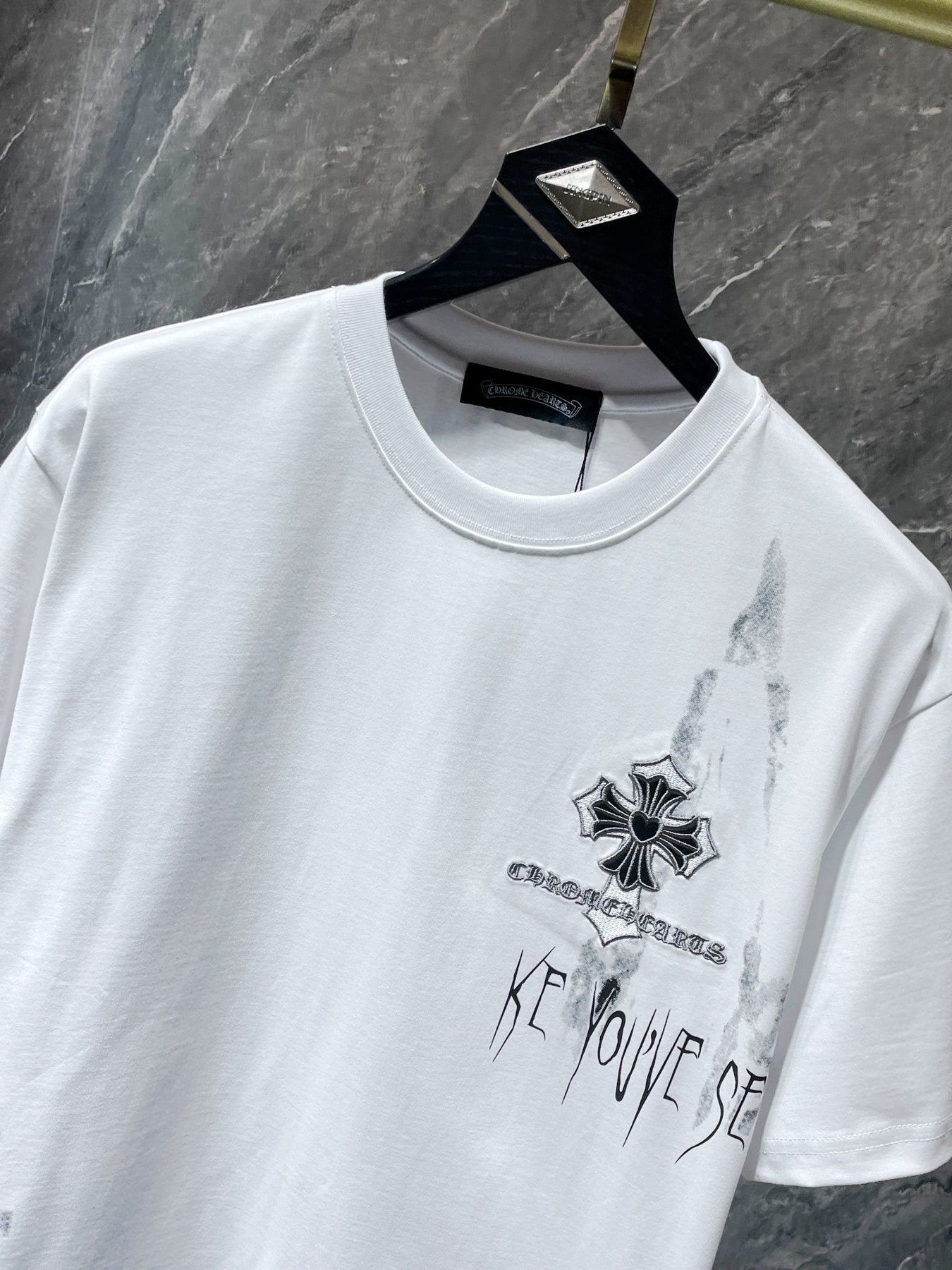 Chrome Hearts Floral Cross Graphic T-Shirt — detail