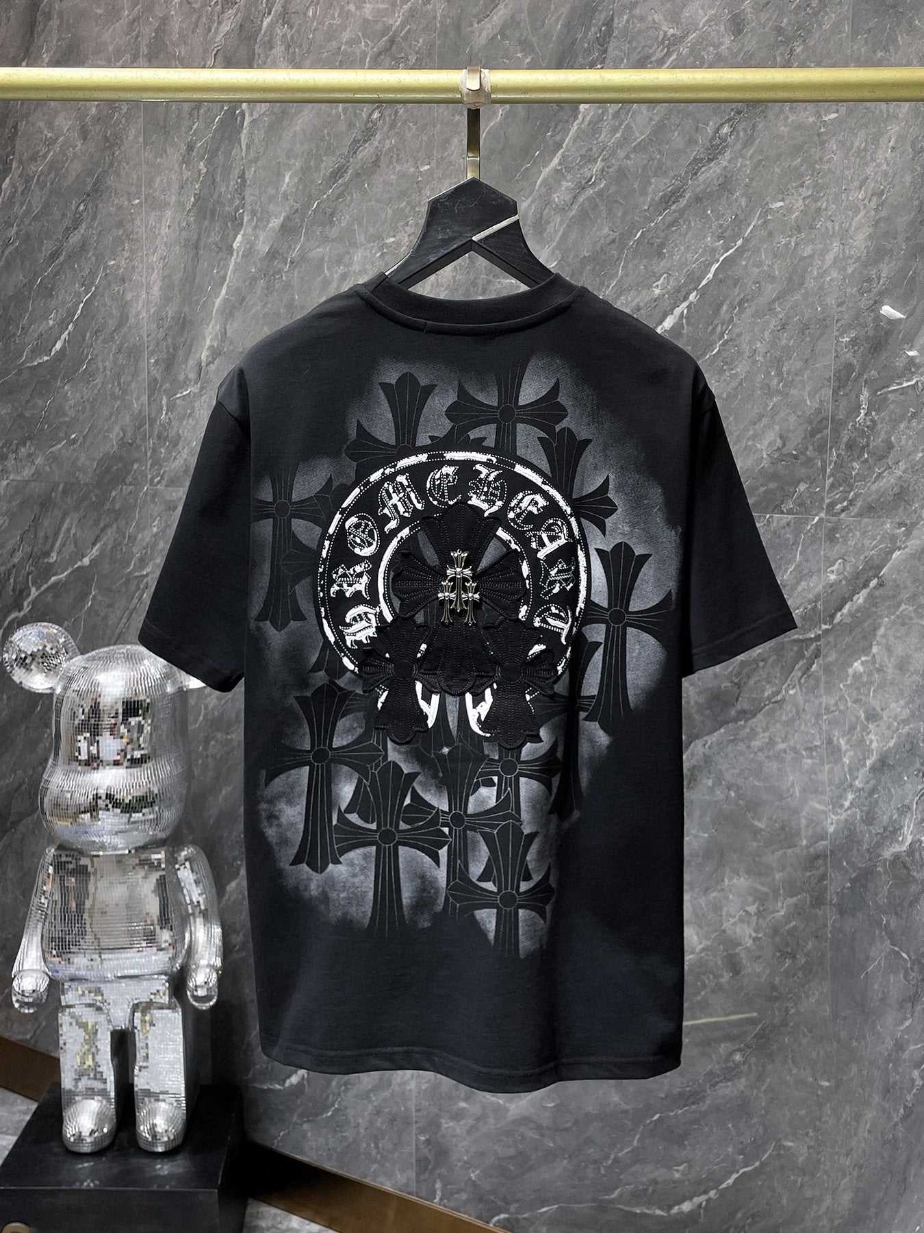 Chrome Hearts Cross Scroll Graphic Short-Sleeve T-Shirt — back