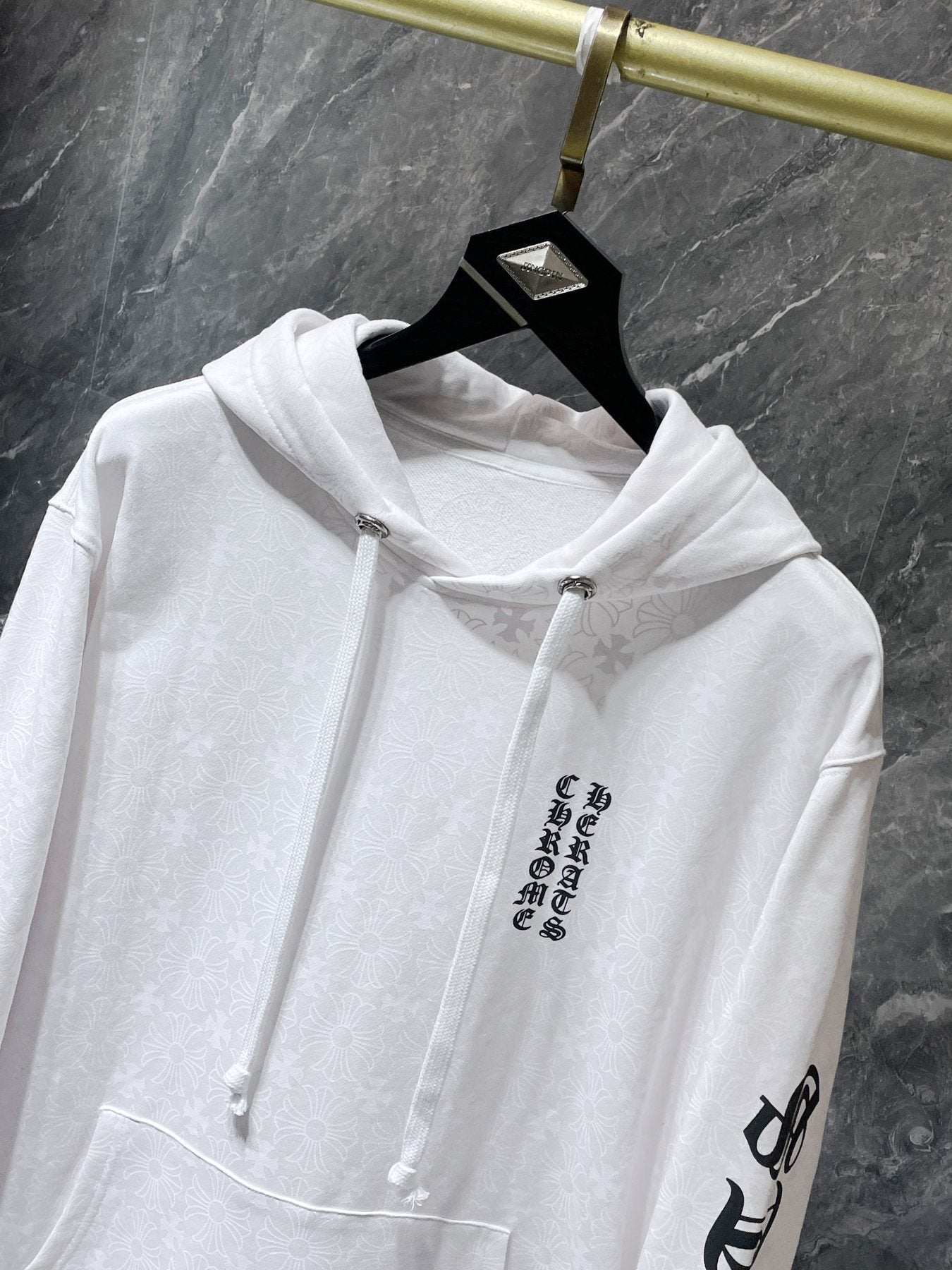 Chrome Hearts Floral Horseshoe Graphic Hoodie — detail