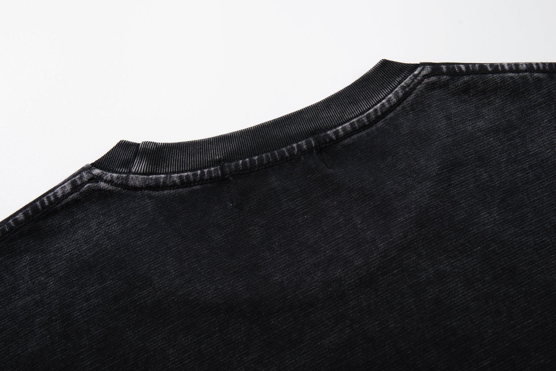 MAJESTIK Washed Black Graphic Short-Sleeve T-Shirt — detail