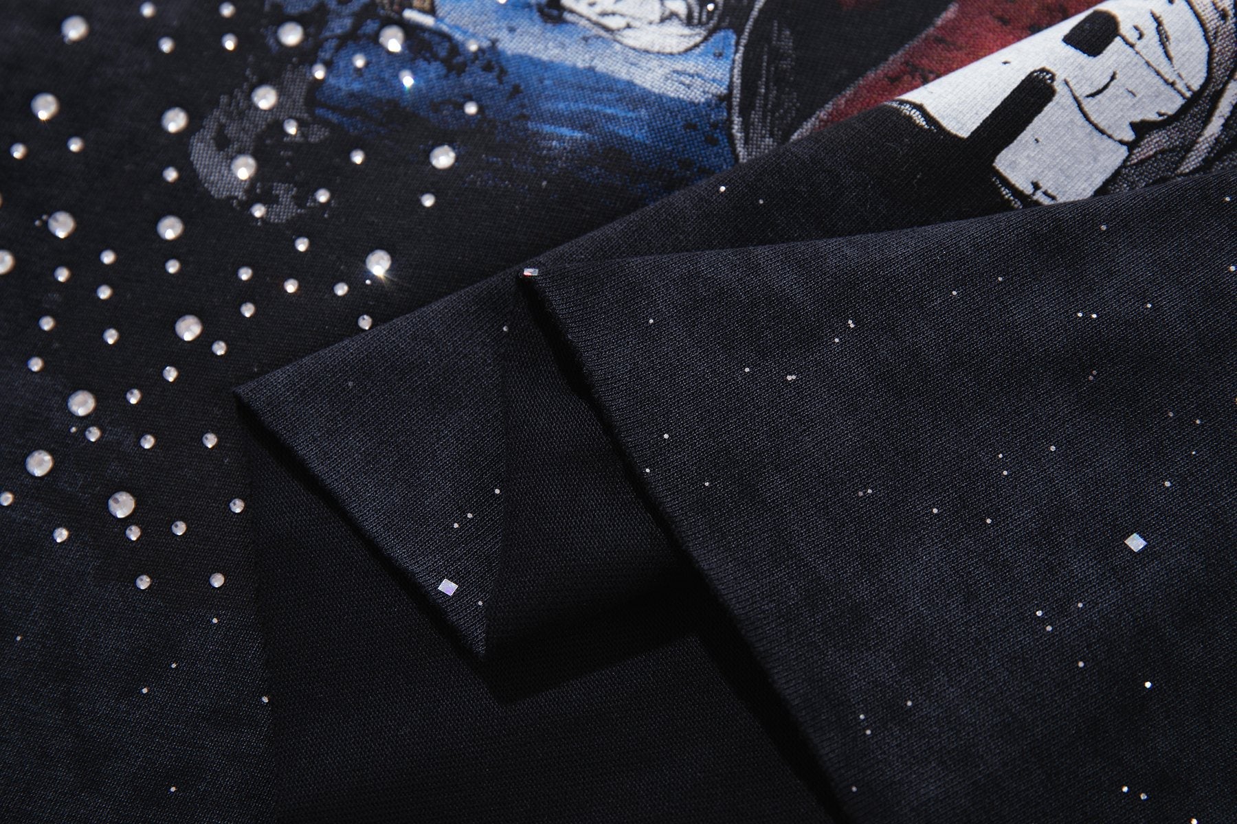 BKYS Revival Rhinestone Star Portrait Graphic T-Shirt — detail