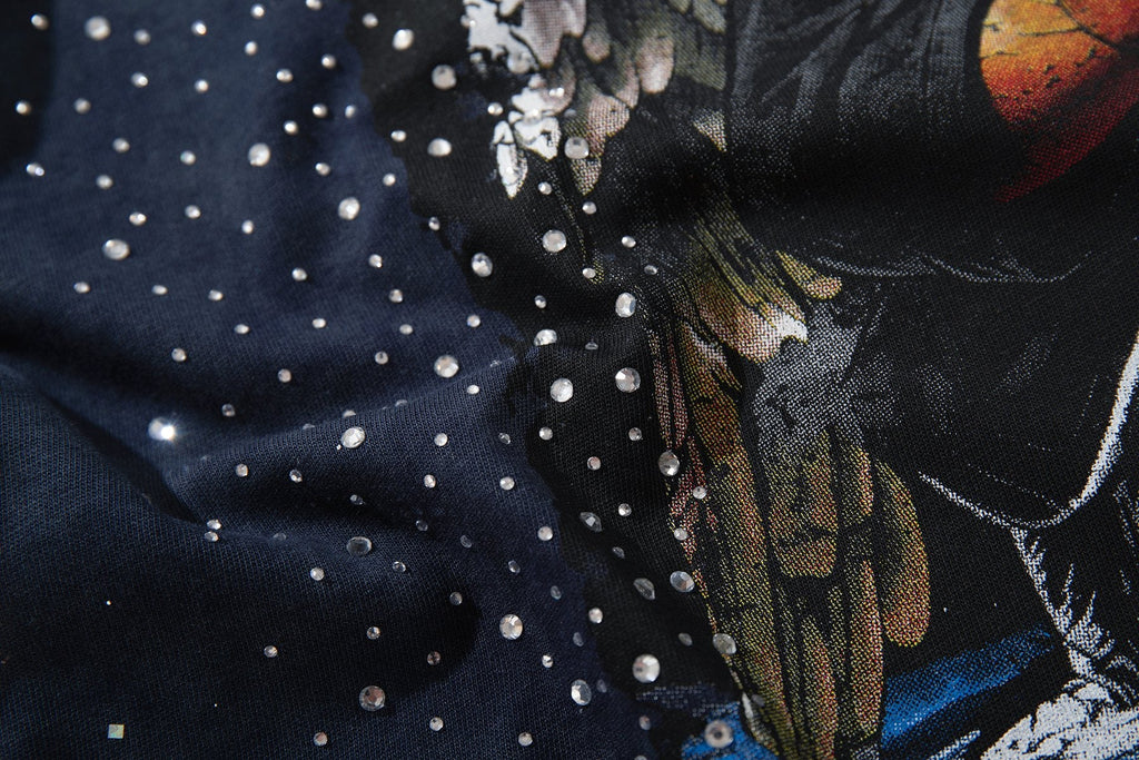 BKYS Revival Distressed Portrait Graphic T-Shirt — detail