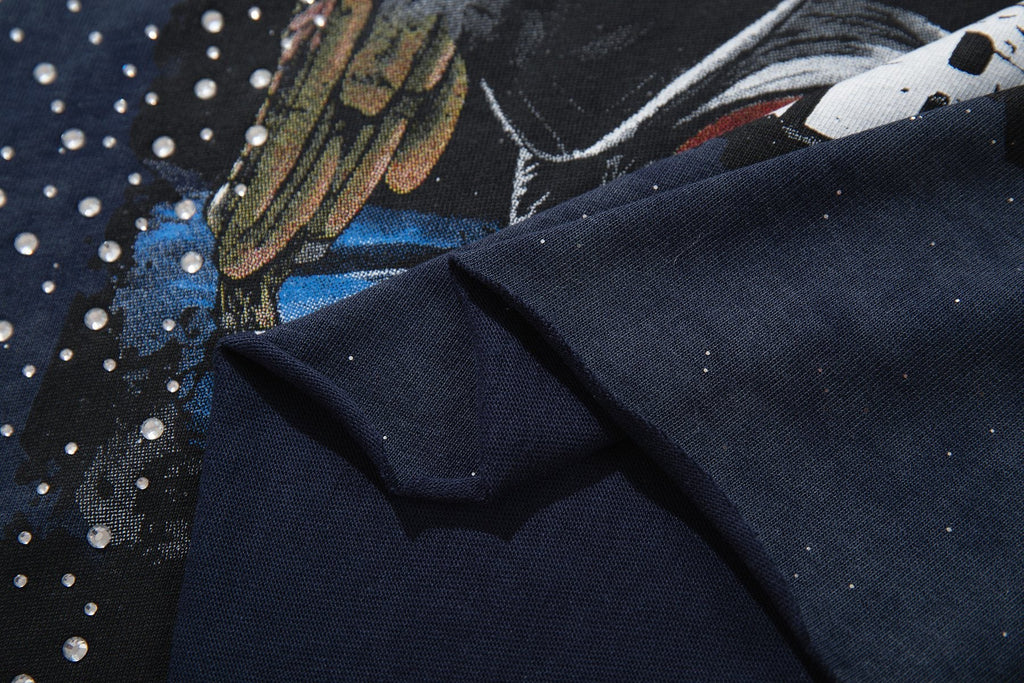 BKYS Revival Distressed Portrait Graphic T-Shirt — detail