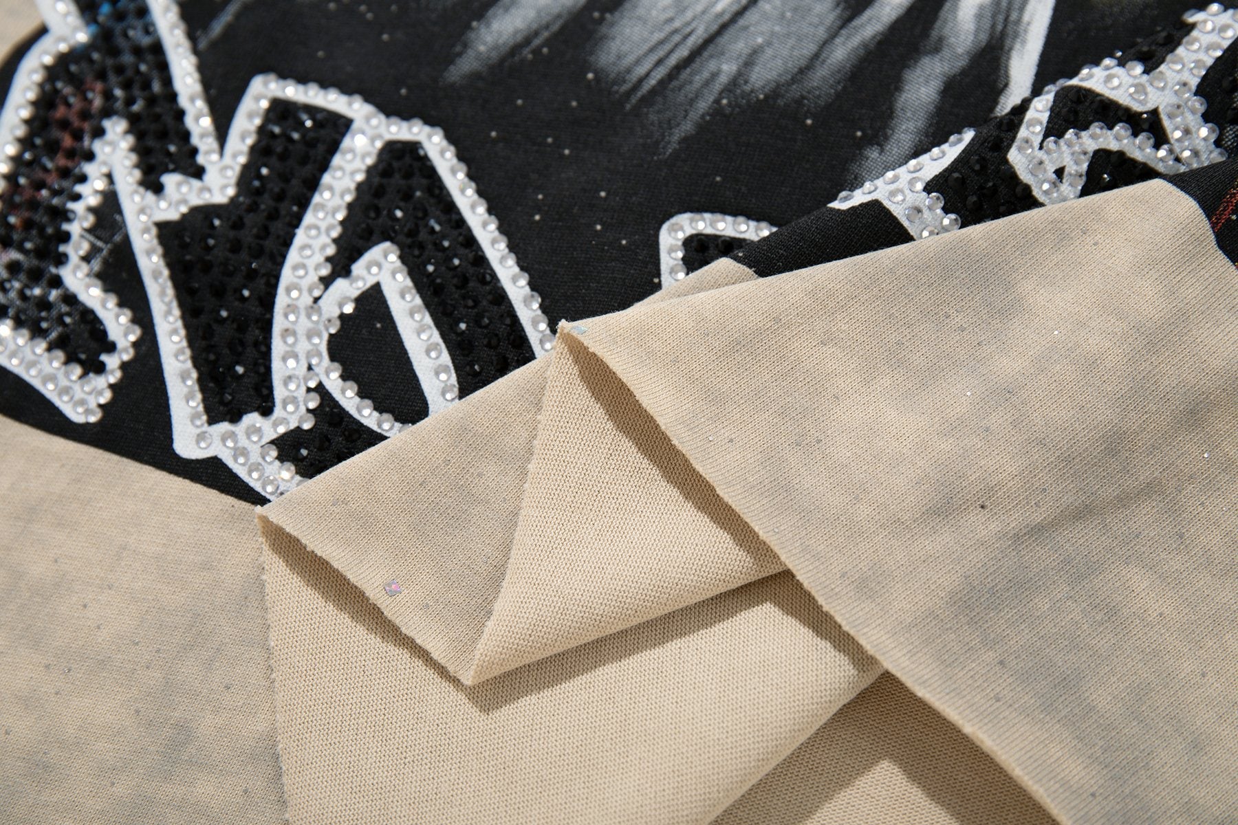 BKYS Revival Rhinestone Portrait Graphic T-Shirt — detail