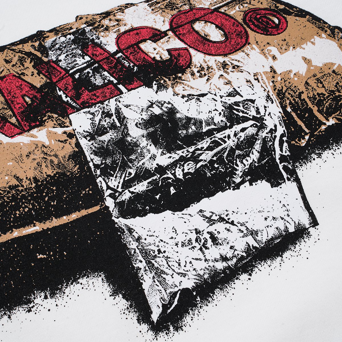 ASAALL Distressed Graphic Short-Sleeve T-Shirt — detail