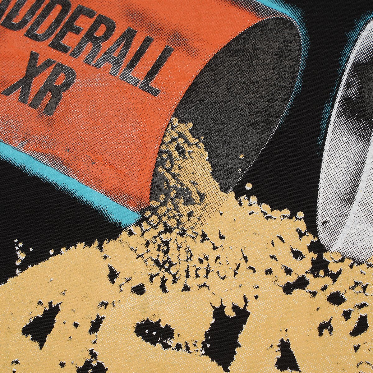ASAALL Black Distressed Graphic T-Shirt — detail