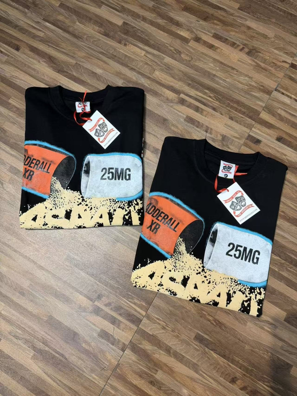 ASAALL Black Distressed Graphic T-Shirt — context