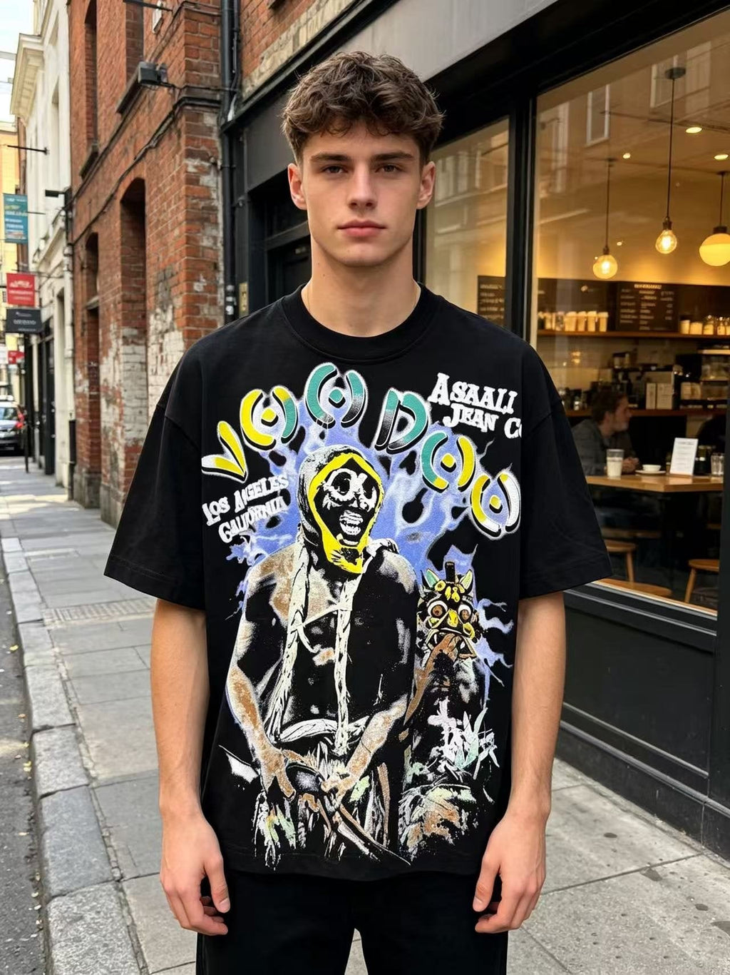 ASAALL Los Angeles Skull Graphic T-Shirt — hero