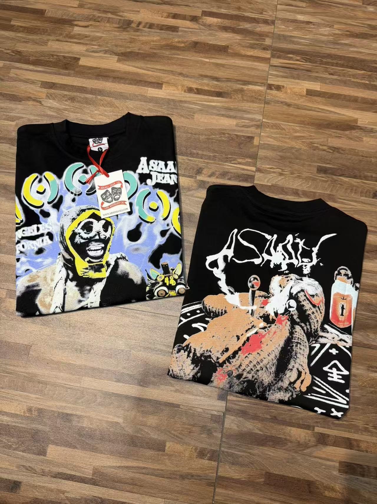 ASAALL Los Angeles Skull Graphic T-Shirt — detail
