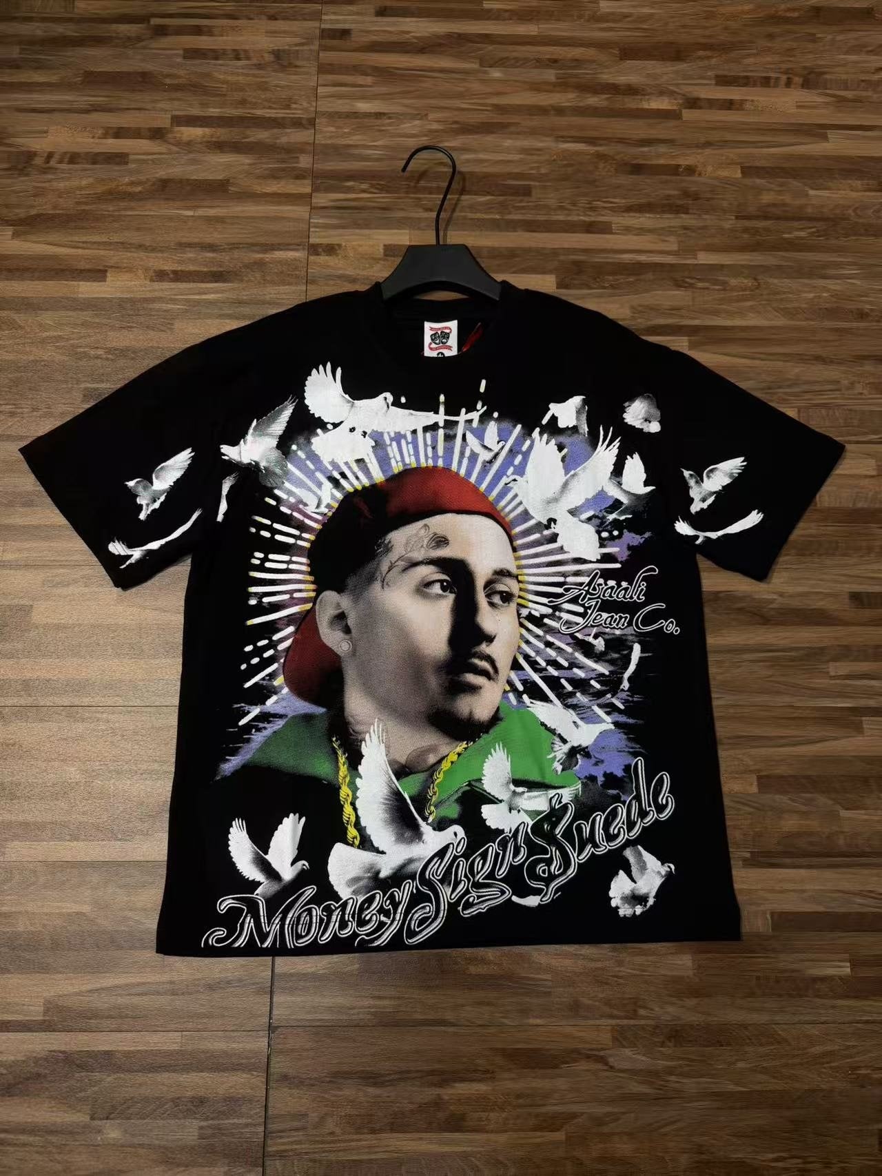 ASAALL Portrait and Dove Graphic Short-Sleeve T-Shirt — front