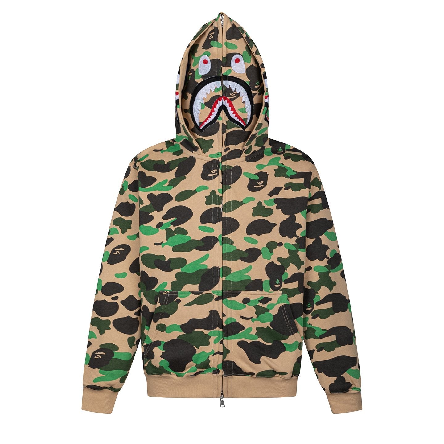 BAPE Shark Camo Full-Zip Hoodie — front