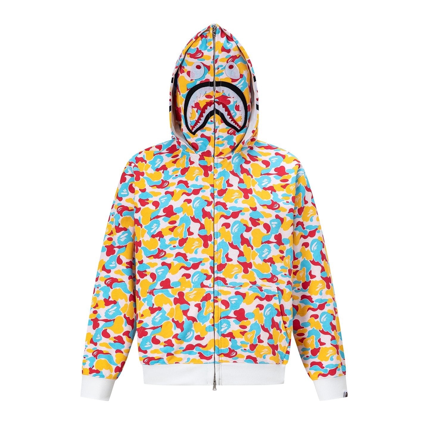 BAPE Shark Camo Full-Zip Hoodie — front