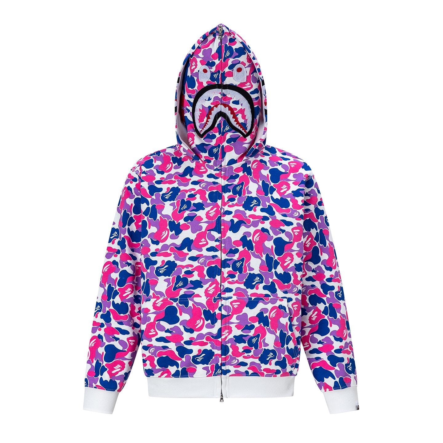 BAPE Shark Camo Full-Zip Hoodie — front