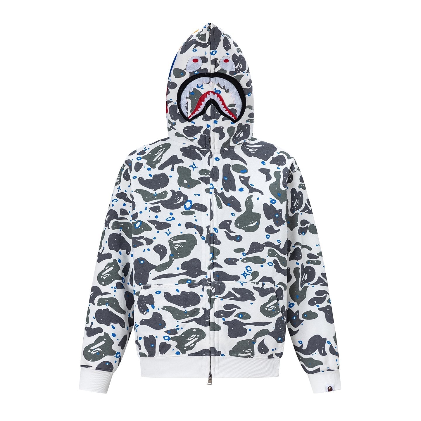 BAPE Shark Camo Full-Zip Hoodie — front