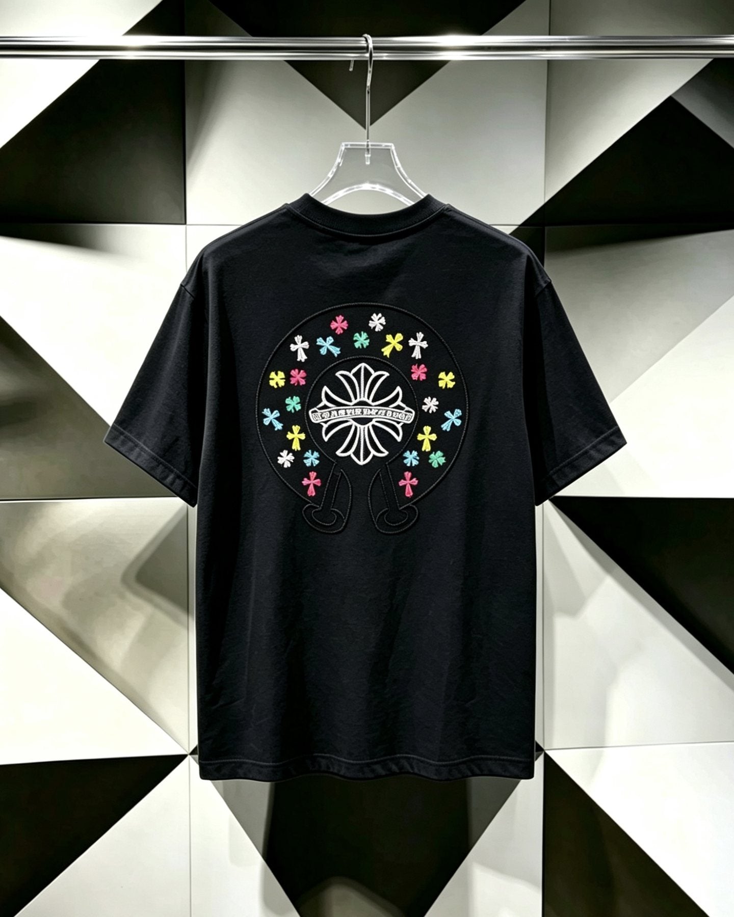 Chrome Hearts Horseshoe Cross Embroidered T-Shirt — back