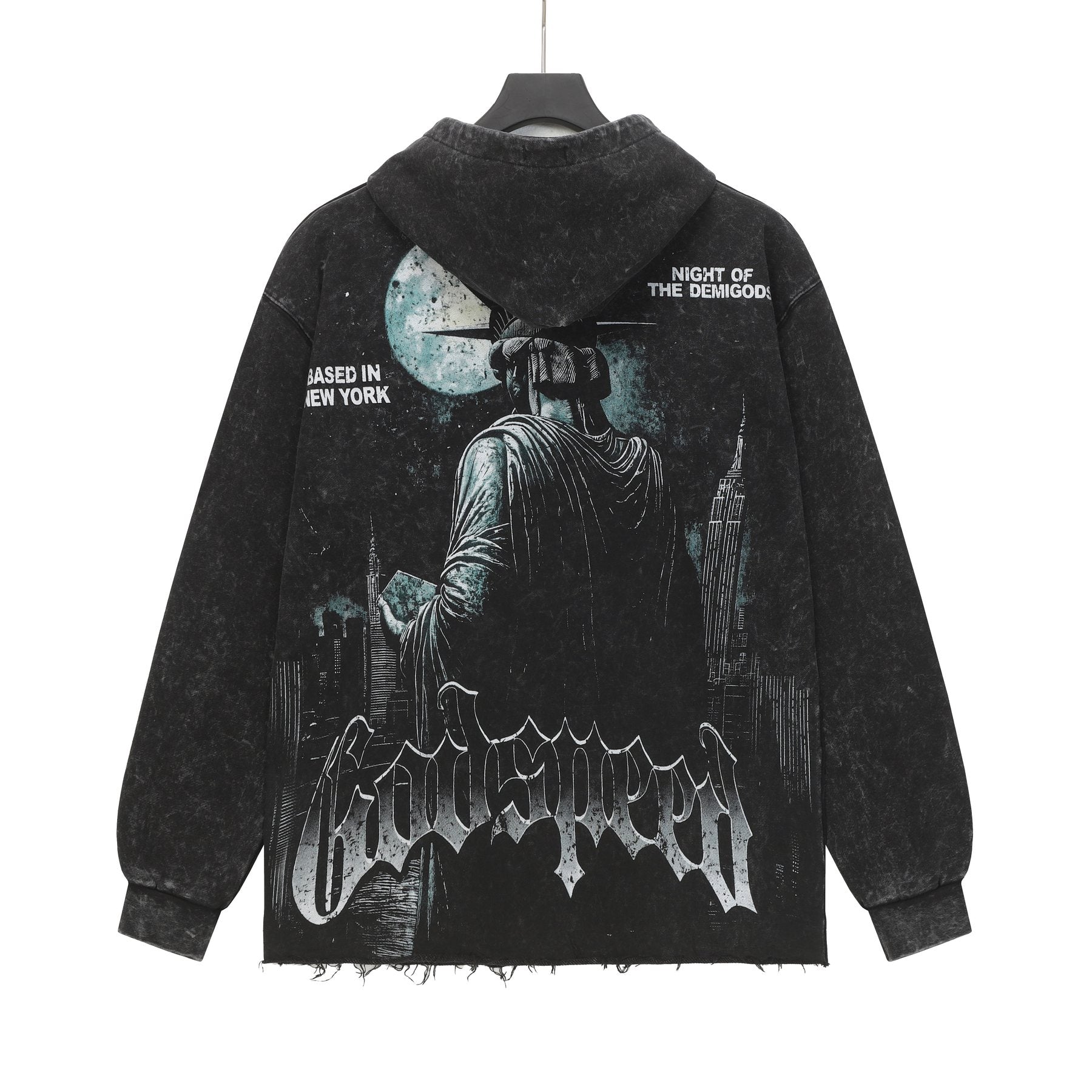 Godspeed Statue of Liberty Graphic Hoodie — back