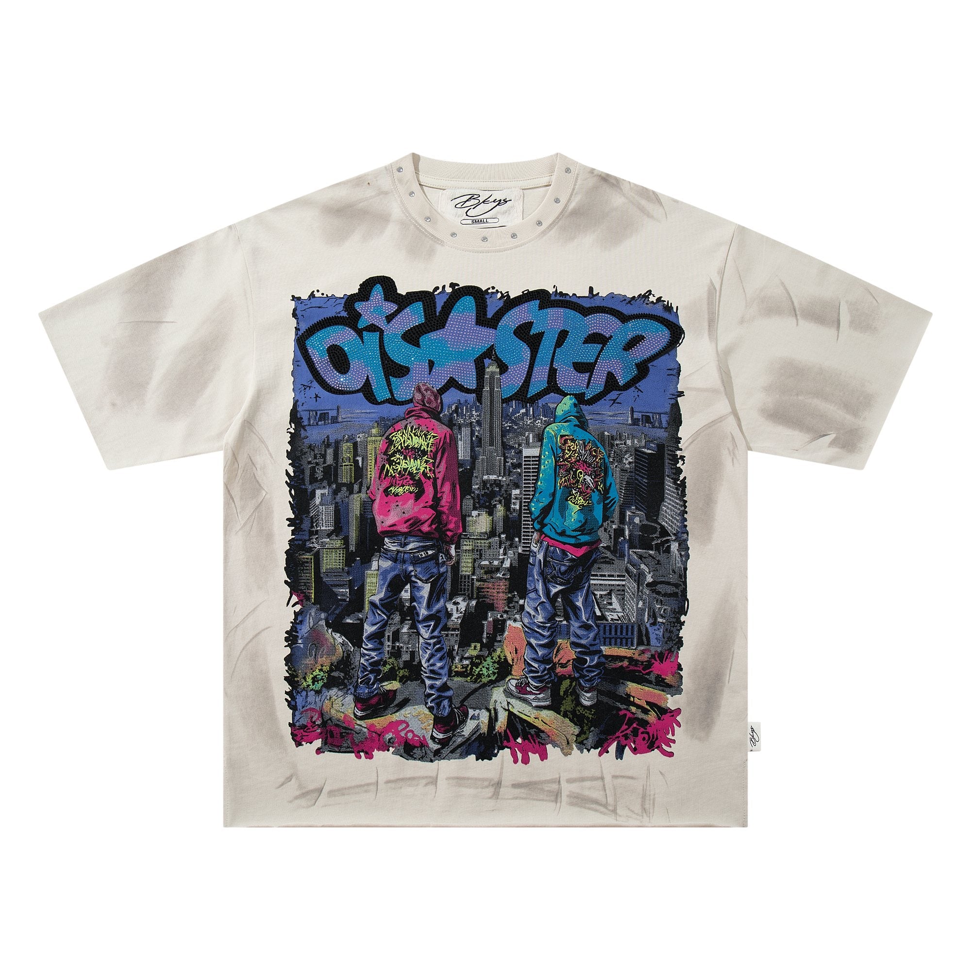 BKYS Revival Rhinestone City Graffiti Graphic T-Shirt — hero
