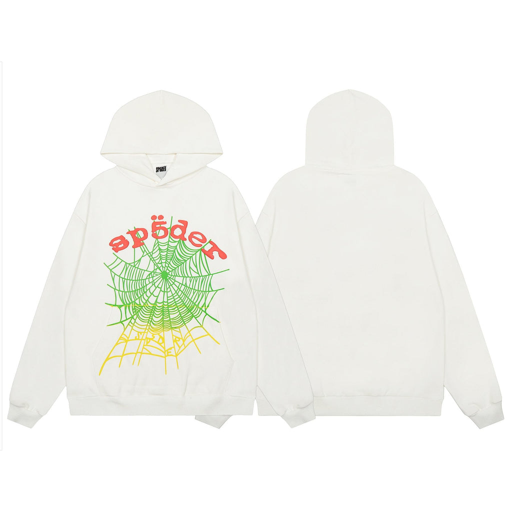 Sp5der Spiderweb Graphic Hoodie & Sweatpants Set — front
