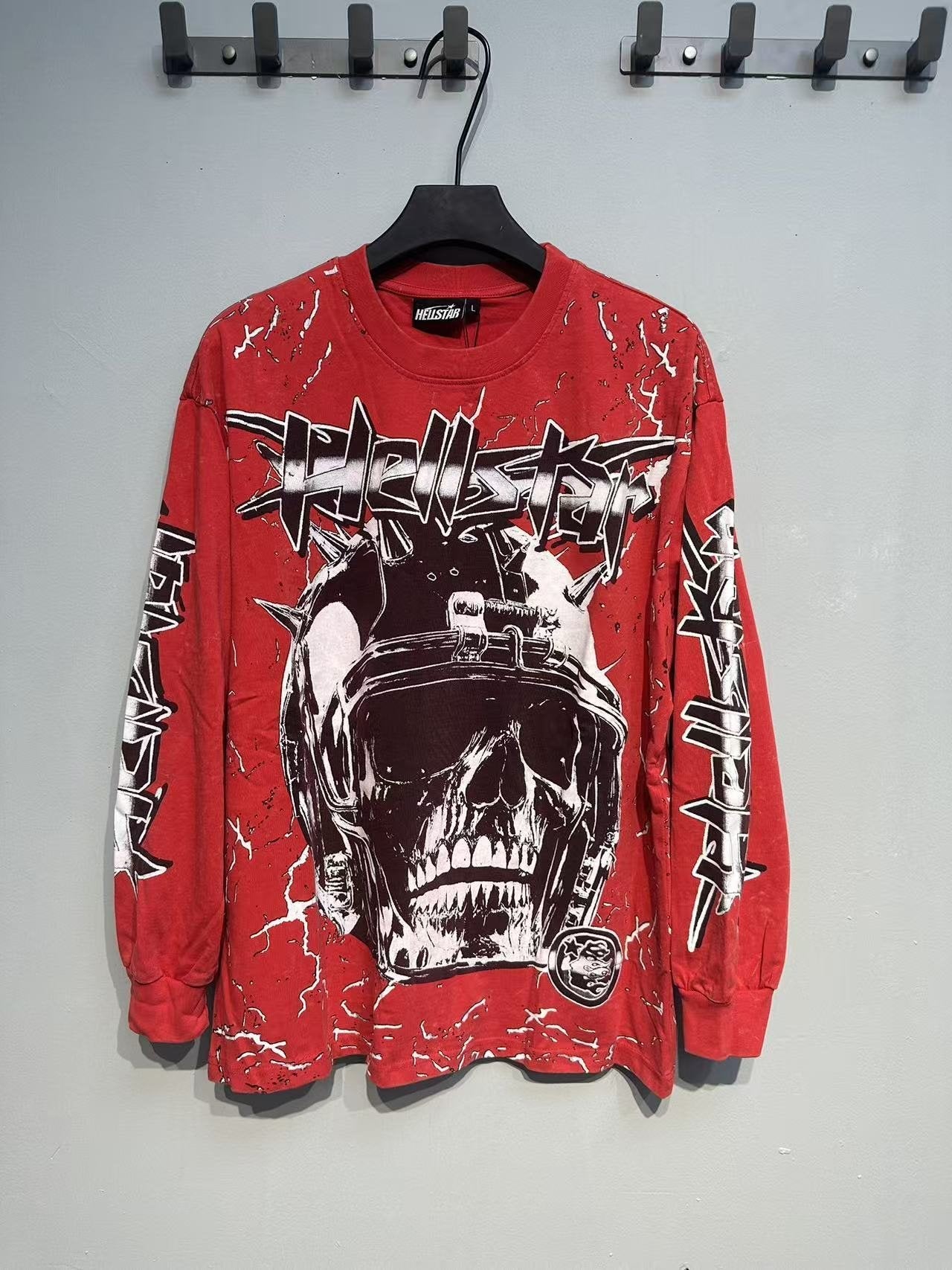 Hellstar Skull 69 Graphic Long-Sleeve T-Shirt — front