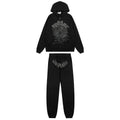 Sp5der Spiderweb Graphic Zip Hoodie & Sweatpants Matching Set — hero
