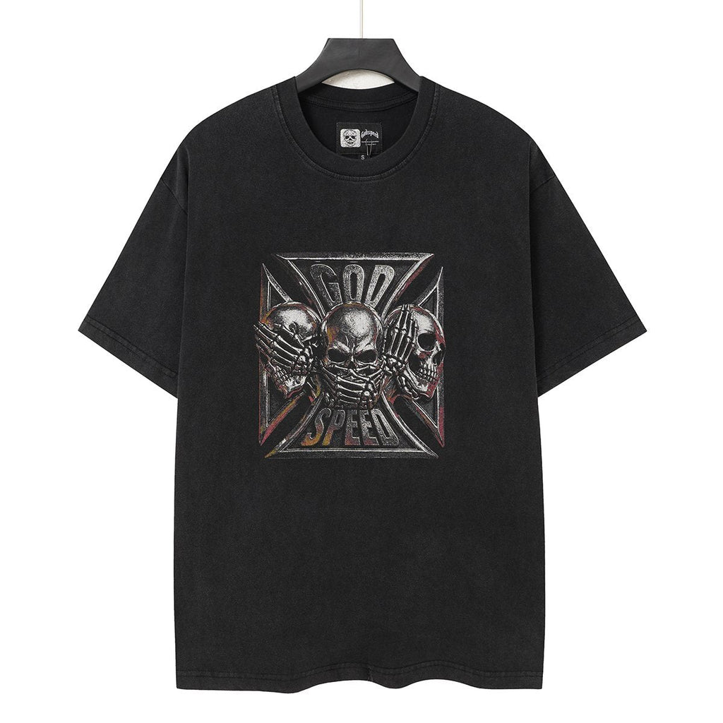 Godspeed Out of Many One Skull Graphic T-Shirt — front