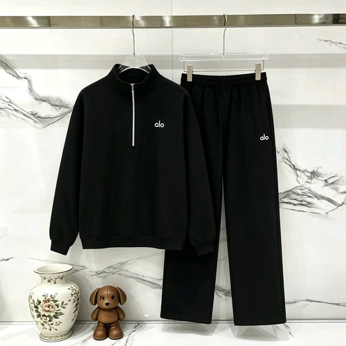alo K503 Half-Zip Sweatshirt & Sweatpants Matching Set — hero