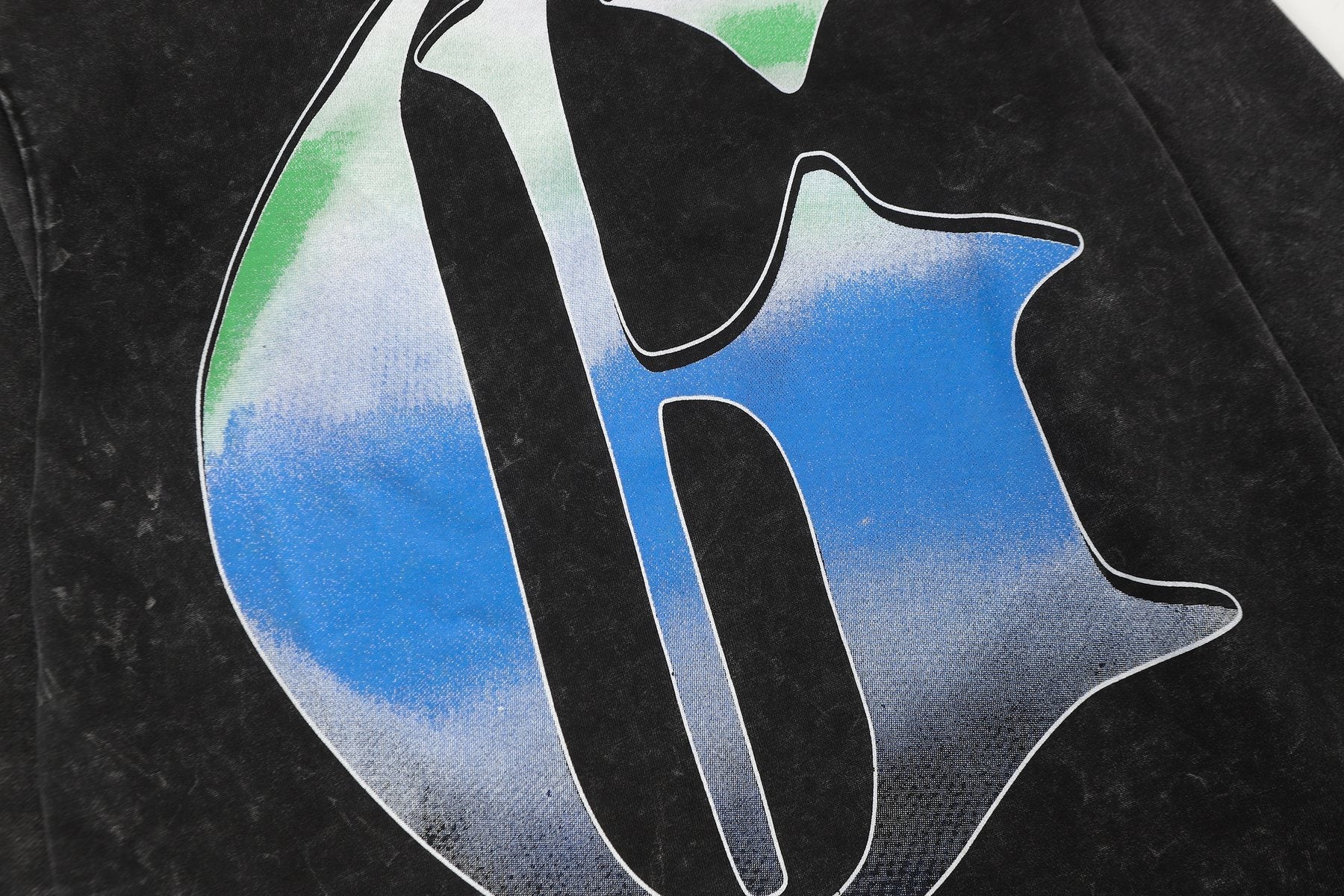 Godspeed Jet Ski Graphic Acid-Wash Hoodie — detail
