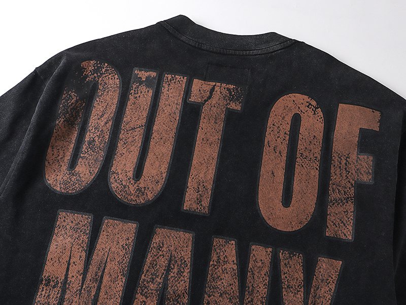 Godspeed Out of Many One Astronaut Skull Graphic T-Shirt — detail