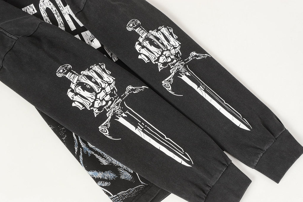Godspeed Dog Moon Graphic Long-Sleeve T-Shirt — detail