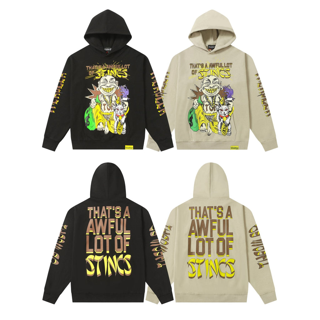 THAT'S A AWFUL LOT OF COUGH SYRUP Stings Character Graphic Hoodie — comparison