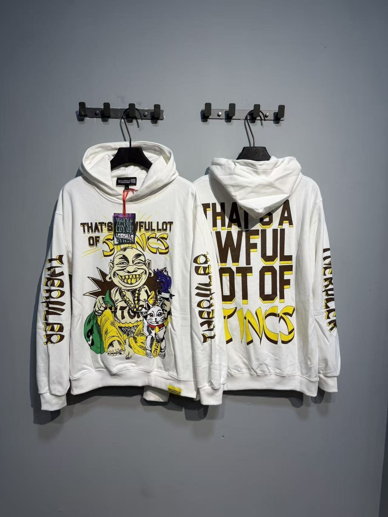 THAT'S A AWFUL LOT OF COUGH SYRUP Stings Character Graphic Hoodie — context