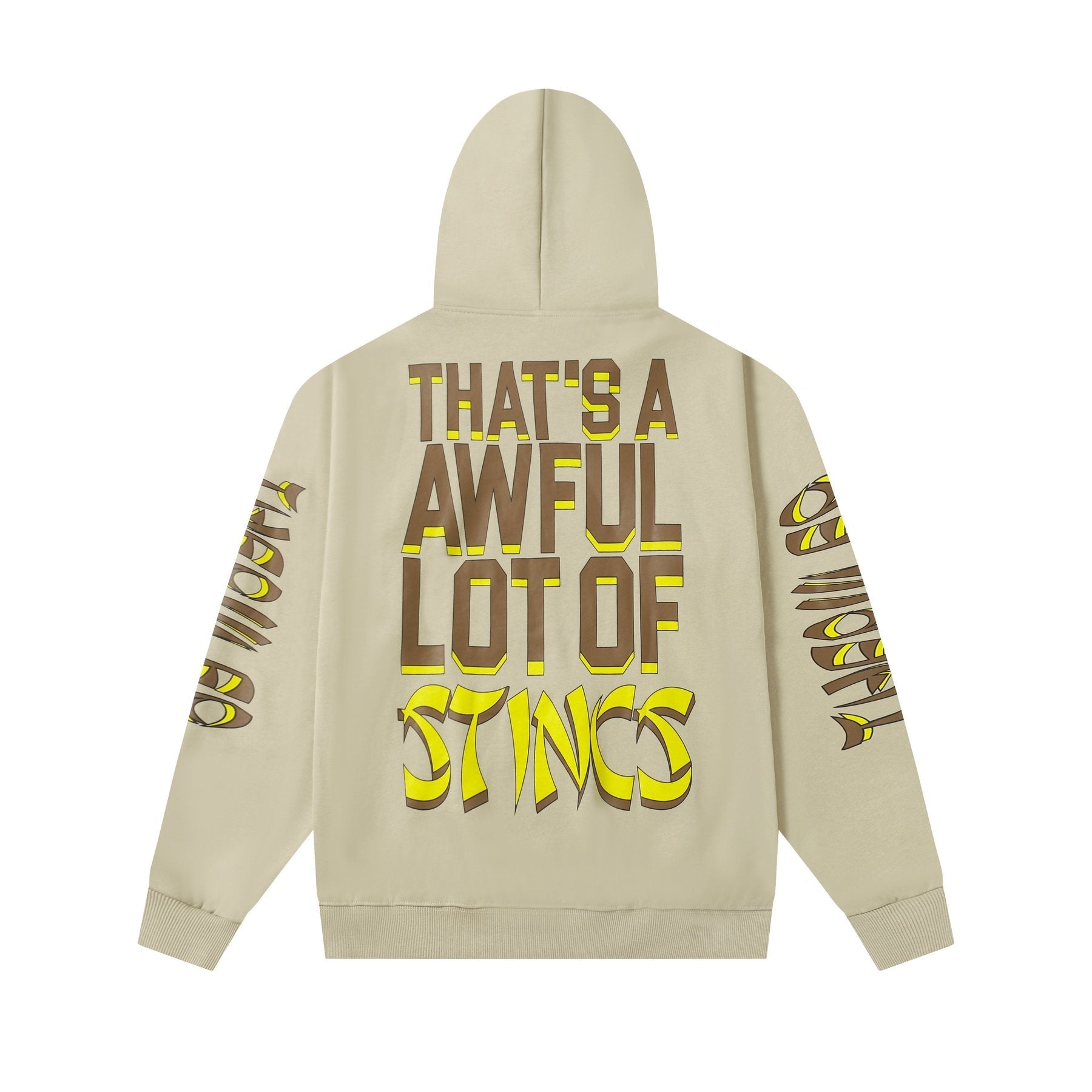 THAT'S A AWFUL LOT OF COUGH SYRUP Stings Character Graphic Hoodie — back